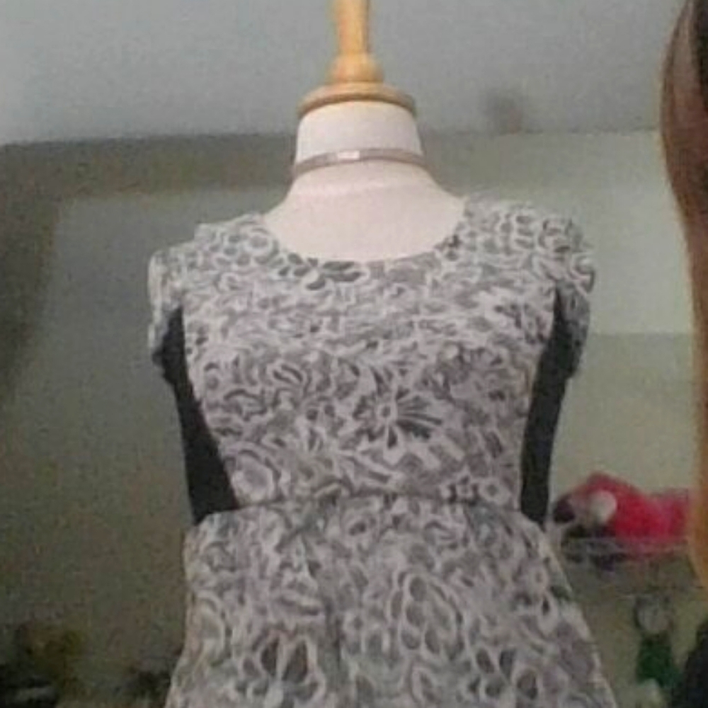black and white mini dress